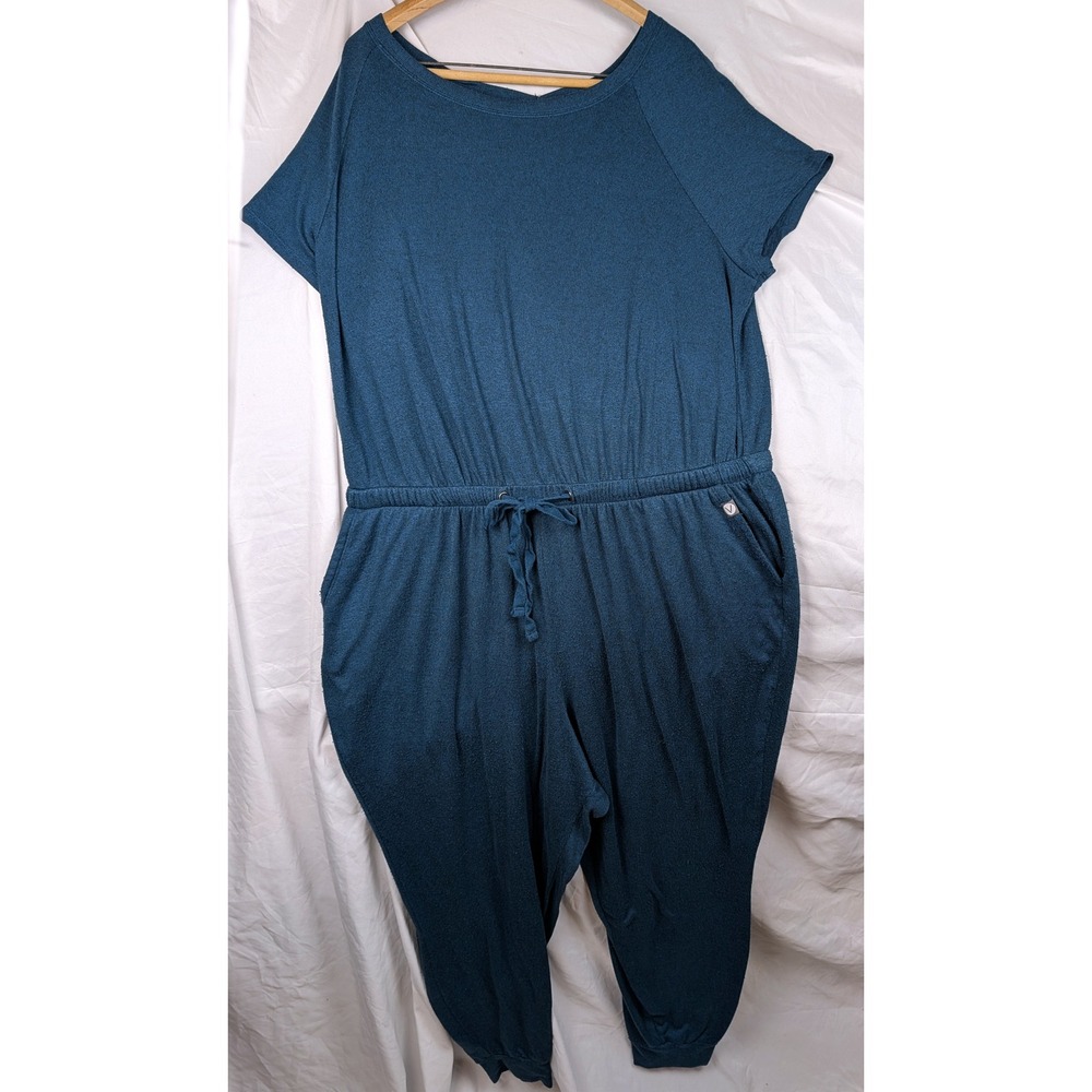 Livi Active Womens Cobalt Blue Short Sleeve Jogger Jumpsuit Size 18/20 1122599